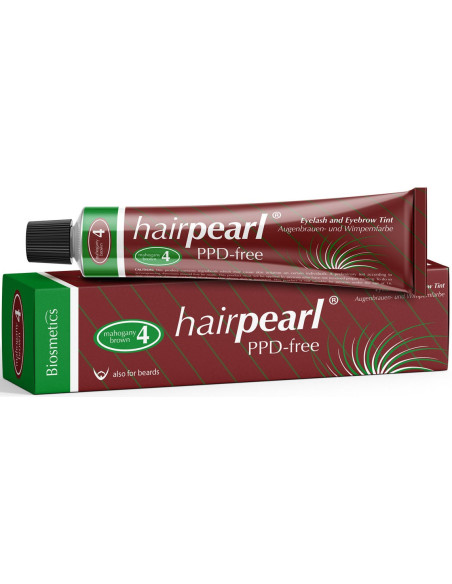 Hairpearl ripsme- ja kulmuvärv, PPD-vaba, nr 4 – mahagonpruun 20ml