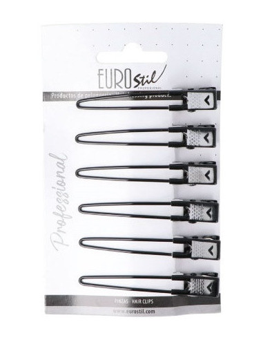 Klambrid, pardid, mustad, 6,5 cm, 6 tk
