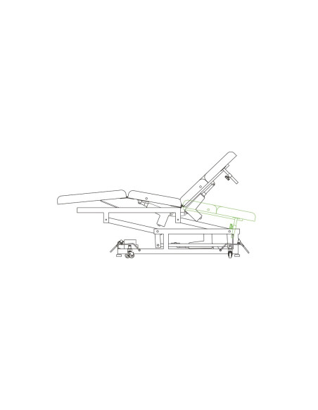 Füsioteraapia, massaaži ja kosmetoloogia kušett 3 mootoriga Acrum, hall