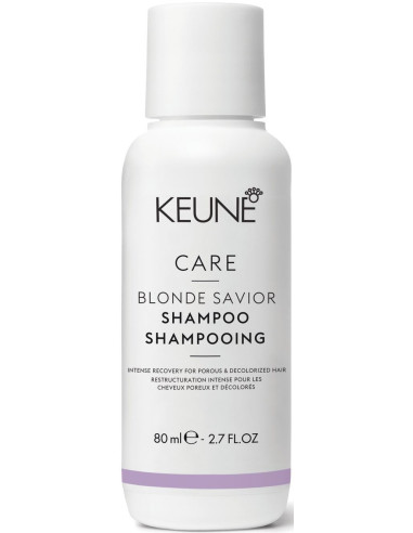 CARE Blonde Savior Shampoo for porous, decolored hair 80ml