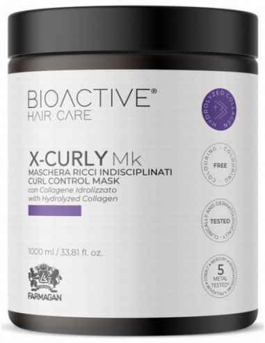 BIOACTIVE X-CURLY Maska cirtainu matu strukturizēšanai 1000ml