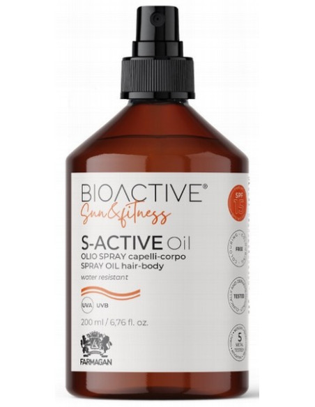 BIOACTIVE S-ACTIVE juukse- ja kehasprei, ennetab fotovananemist 200ml