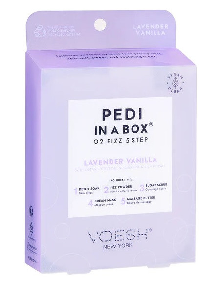 VOESH - PEDI IN A BOX Pediküüri SPA-hooldus 5-ühes, rahustav, lavendliekstraktiga