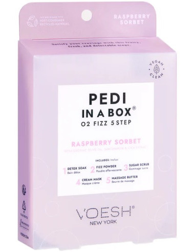 VOESH - PEDI IN A BOX Pedicure SPA procedure 5-in-one, detox-relaxing, Raspberry sorbet