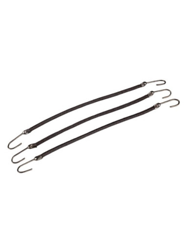 Juuksekummid konksudega, mustad, 12 tk.