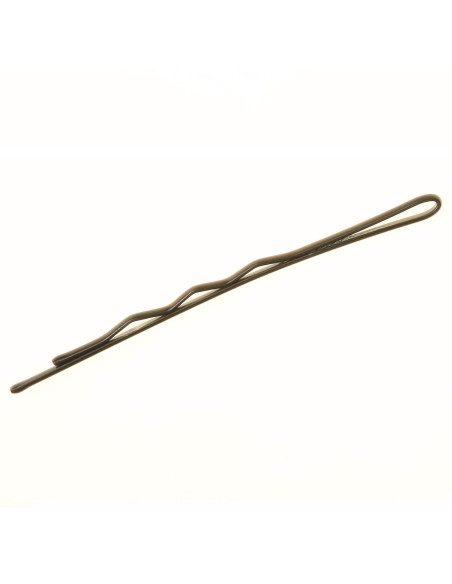 Juukseklambrid, lainelised, 6 cm, pruunid, 12 tk.