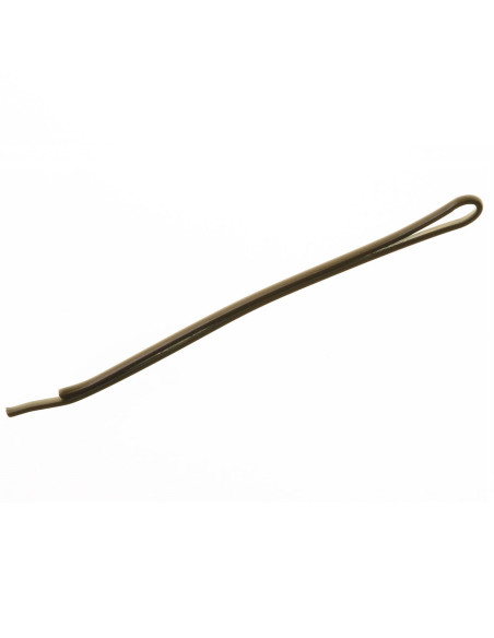 Juukseklambrid, siledad, 6 cm, pruunid, 12 tk