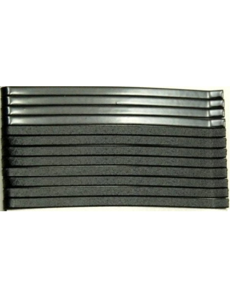 Juukseklambrid, siledad, 70 mm, mustad, 12 tk.