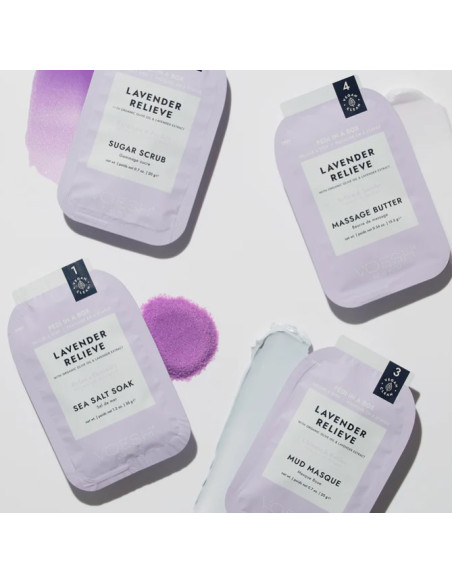 VOESH - PEDI IN A BOX jalakomplekt Lavendel Leevendav, rahustav, 4 toodet