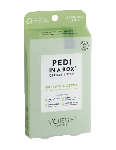 VOESH - PEDI IN A BOX jalakomplekt rohelise tee detoks, puhastav, 4 toodet