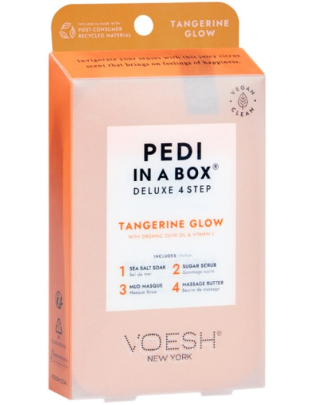 VOESH - PEDI IN A BOX jalahoolduskomplekt Tangerine Twist, antioksüdant, 4 toodet