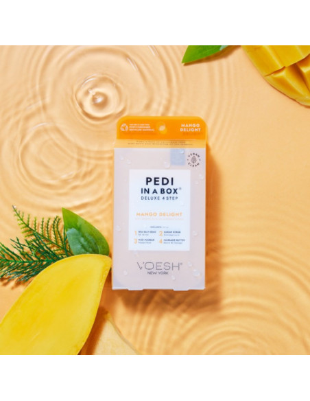 VOESH - PEDI IN A BOX Mango Delight jalahoolduskomplekt heaoluks, 4 toodet