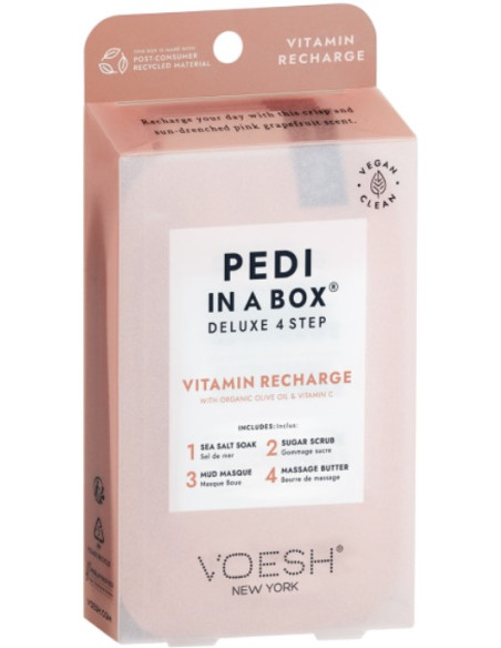 VOESH - PEDI IN A BOX jalahoolduskomplekt C-vitamiiniga, 4 toodet
