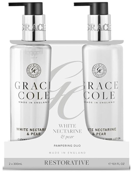 GRACE COLE kätekreem (valge nektariin/pirn) DUO