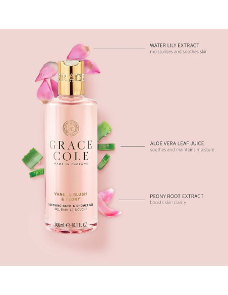 GRACE COLE dušigeel (roosa vanill/pojeng) 300ml