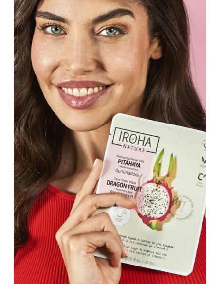 IROHA NATURE sära andev näomask draakoniviljaga 20ml