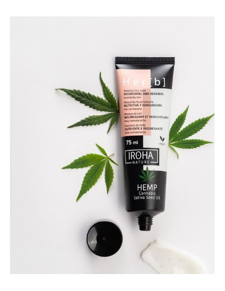 IROHA NATURE HER[B] Toitev ja taastav öömask kanepiõliga 75ml