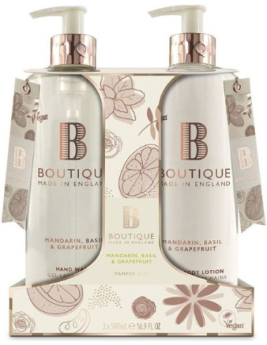 BOUTIQUE Mandarin, Basil & Grapefruit Body Care Duo 2x500ml