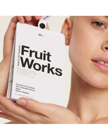 FRUIT WORKS pea- ja varvastehooldusvahend rataste hoolduskompleks 4x20ml