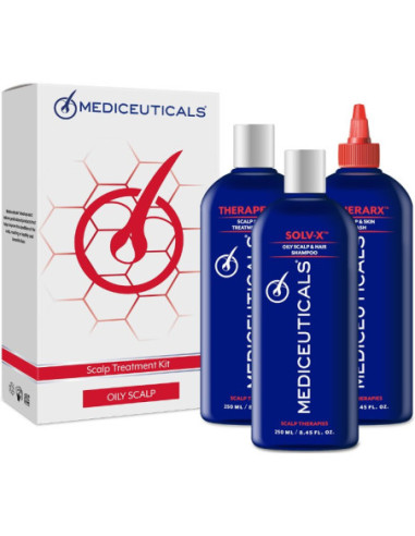 Mediceuticals Ārstniecisks komplekts taukanai galvas ādai 3*250ml