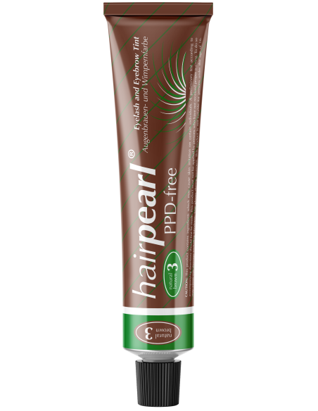 Hairpearl ripsme- ja kulmuvärv, PPD-vaba, nr 3 – naturaalne pruun 20ml