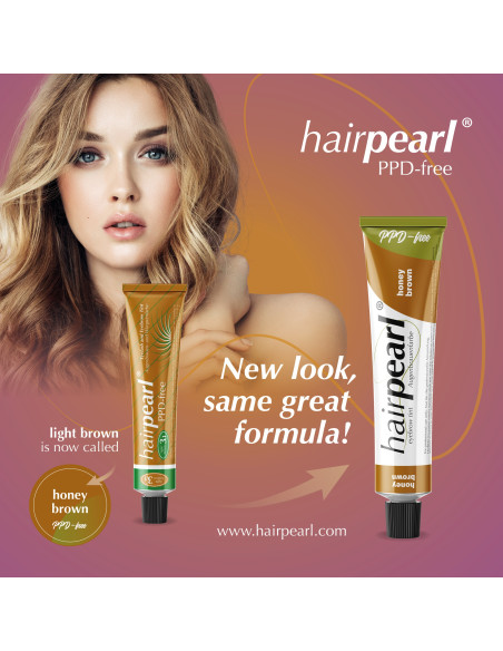 Hairpearl ripsme- ja kulmuvärv, PPD-vaba, nr 3.1 – helepruun 20ml