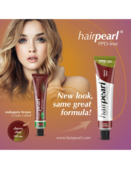 Hairpearl ripsme- ja kulmuvärv, PPD-vaba, nr 4 – mahagonpruun 20ml