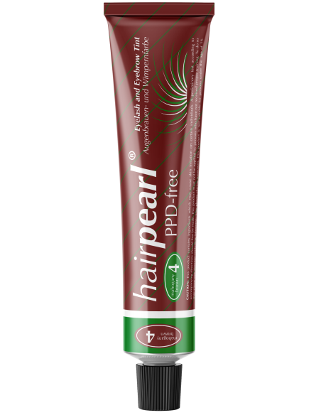 Hairpearl ripsme- ja kulmuvärv, PPD-vaba, nr 4 – mahagonpruun 20ml