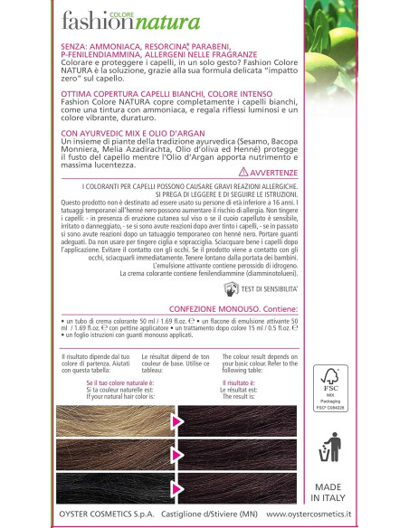 FASHION NATURA juuksevärv 4.7, šokolaadikarva 50ml+50ml+15ml
