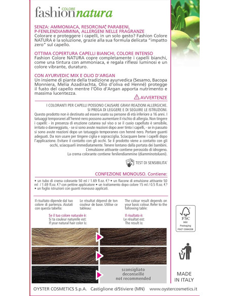 FASHION NATURA juuksevärv 7.0, blond 50ml+50ml+15ml