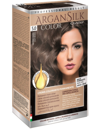 ARGAN SILK Juuksevärv 5.0, helepruun...