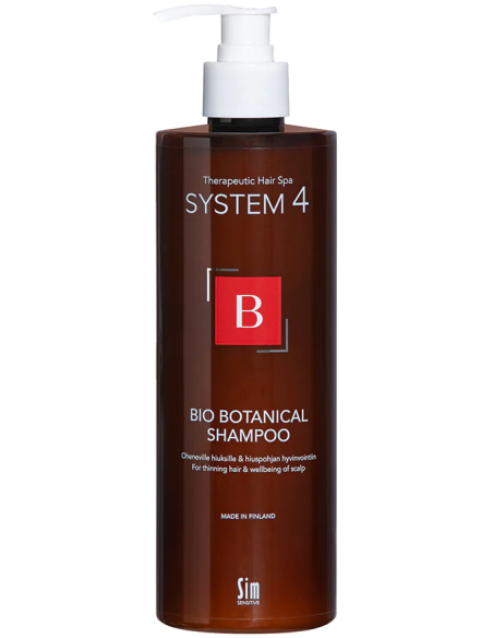 SIM System4 B Bio Botanical – šampoon peanaha tasakaalustamiseks juuste hõrenemise korral, 500 ml