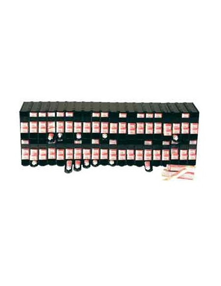 Juuksevärvide hoidmiseks mõeldud vitriin/riiul, 25 pakki