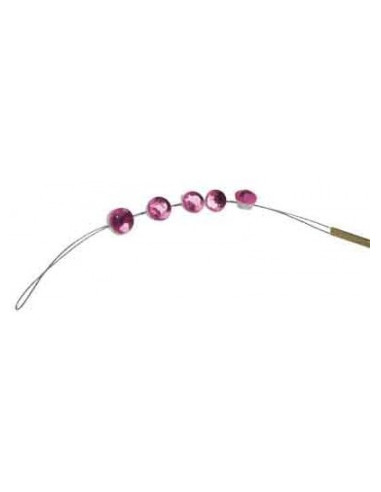 Hair Decoration Diamond-Hair Rose, Pink pearls, 25pcs
