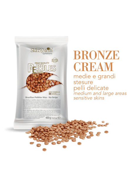 SkinSystem PEBBLES Hard-Hot Wax Bronze Cream 800g