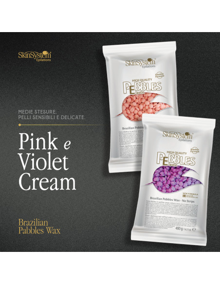 SkinSystem PEBBLES Kõva-kuum vaha Roosa kreem 800g