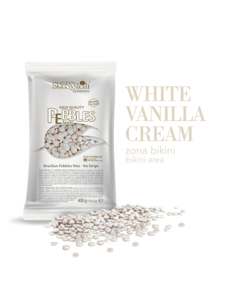 SkinSystem PEBBLES Kõva-kuum vaha Vanillikreem 400g