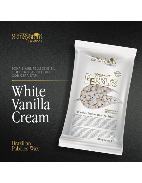 SkinSystem PEBBLES Kõva-kuum vaha Vanillikreem 800g