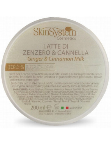 SkinSystem Pieniņš ķermenim, dziļi mitrinošs-barojošs, ingvers-kanēlis 200ml