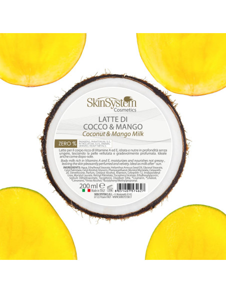 SkinSystem kehapiim (kookos/mango) 200ml