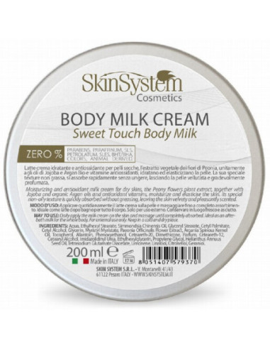 SkinSystem Pieniņš ķermenim, mitrinošs-antioksidējošs, peonija/jojoba eļļa 200ml