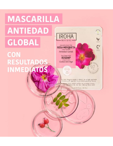 IROHA NATURE vananemisvastane näomask (kibuvits/hüaluroonhape) 20ml