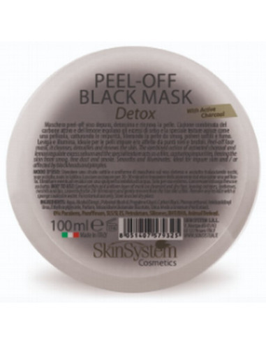 SkinSystem Maska sejai Peel-Off, detoksicē-attīra-atjauno, taukainai ādai (arī komedoniem) 100ml