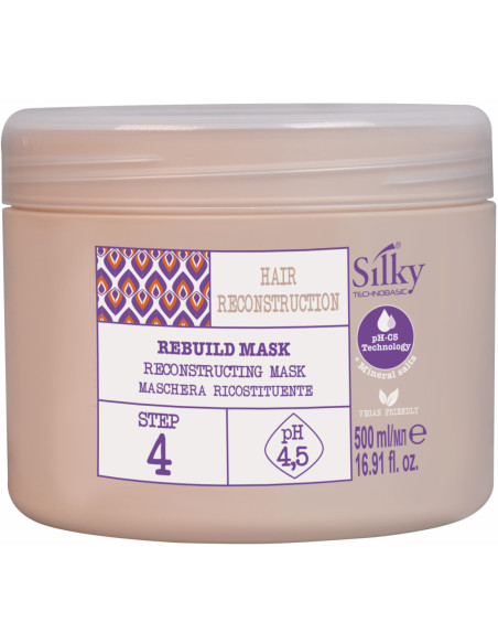 SILKY REBUILD mask – sulgeb kutiikula, lukustab niisutavad ja taastavad koostisosad. 4. samm 500ml