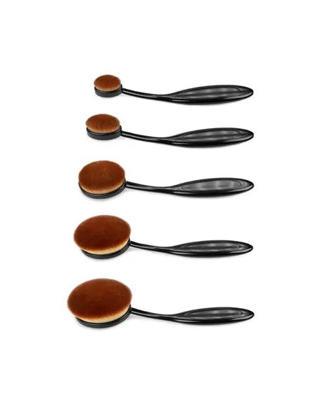Meigipintslite komplekt, sünteetilised harjased, 5 tk