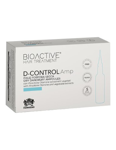 BIOACTIVE D-CONTROL Triholoģisks šķīdums-šoka terapija pret sausam blaugznām 10*7,5ml