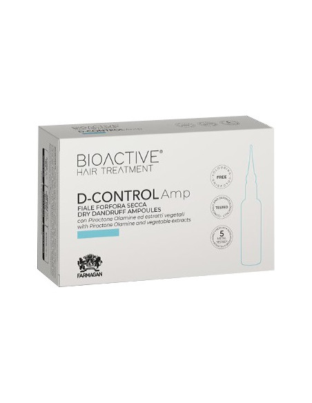 BIOACTIVE D-CONTROL Trikoloogiline lahus-šokkteraapia kuiva kõõma vastu 10*7,5ml