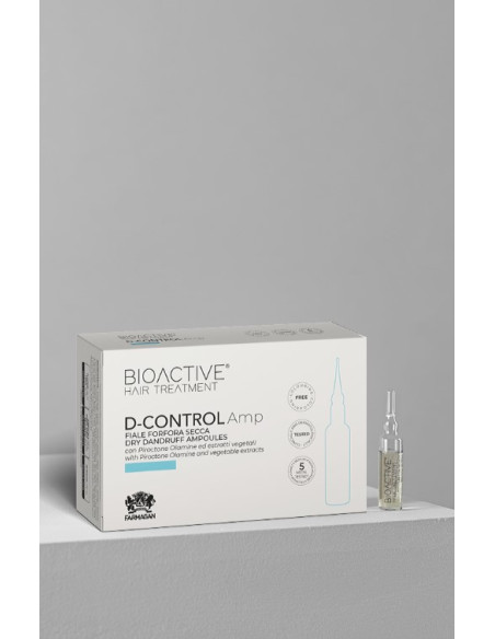 BIOACTIVE D-CONTROL Trikoloogiline lahus-šokkteraapia kuiva kõõma vastu 10*7,5ml