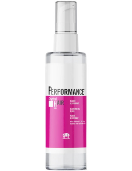 PERFORMANCE CRYSTAL HAIR juuksevedelik soengu tegemiseks, kaitsmiseks ja läike andmiseks 100ml