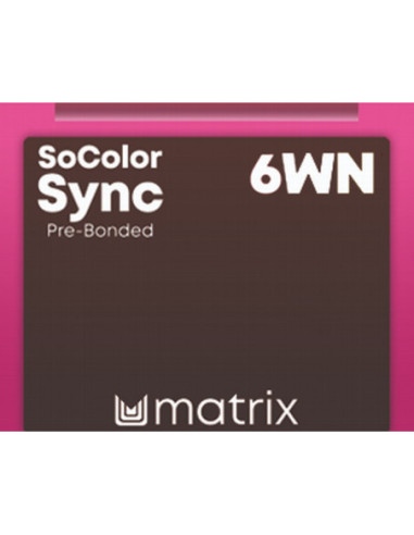 SOCOLOR SYNC Pre-Bonded Tonējošā matu krāsa 6WN 90ml
